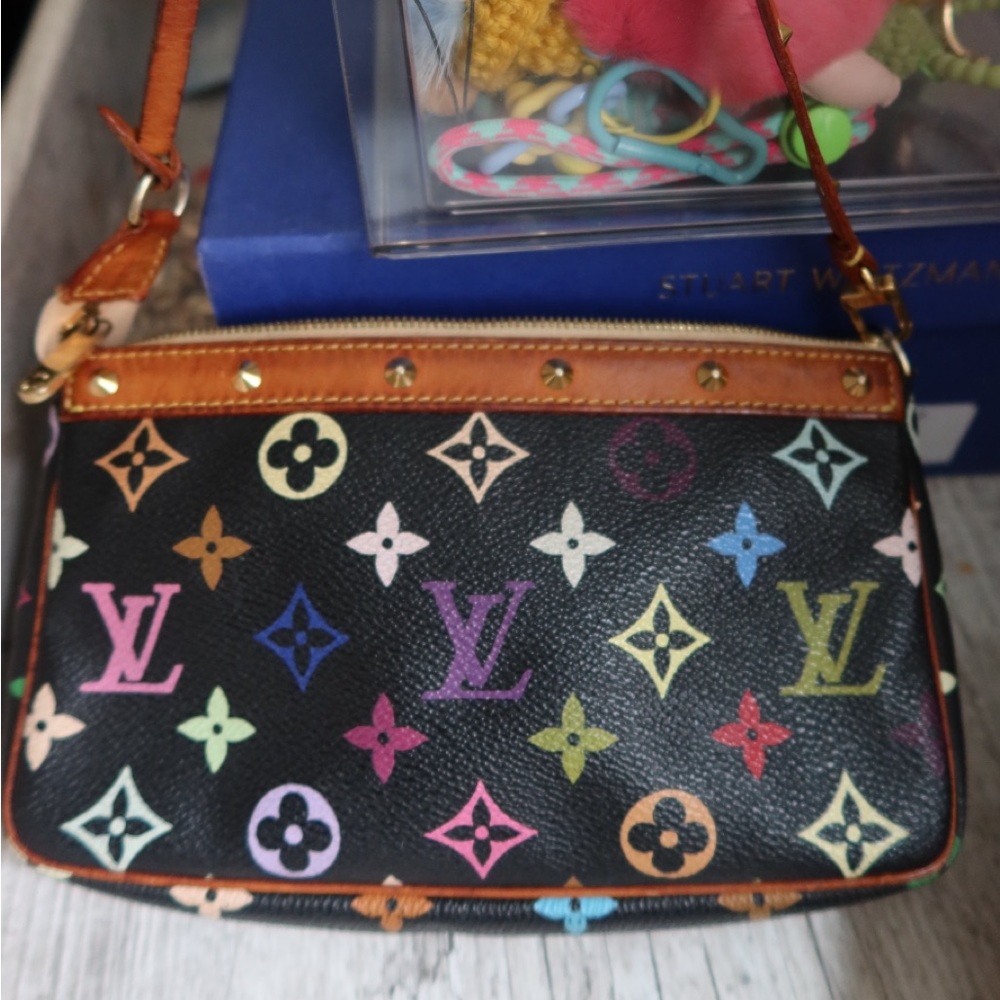 SOLD Louis Vuitton Multicolor Noir Pochette Accessoire